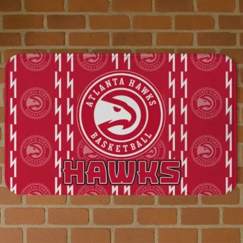 Atlanta Hawks Bolt Row Red Doormat