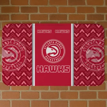 Atlanta Hawks Chevron Stack Red Doormat