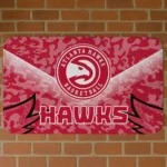 Atlanta Hawks Layered Lines Red Doormat