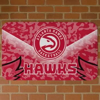 Atlanta Hawks Layered Lines Red Doormat