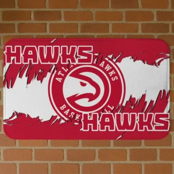 Atlanta Hawks Plate Rip Red Doormat