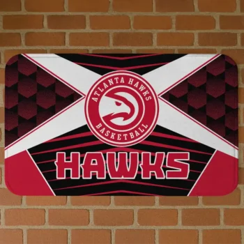 Atlanta Hawks Techno Camo Red Black Doormat