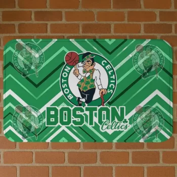 Boston Celtics Chevron Geometrics Green Doormat