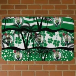 Boston Celtics Palm Silhouette Green Black Doormat