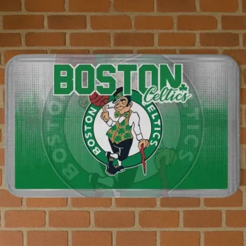 Boston Celtics Pixel Blur Green Doormat