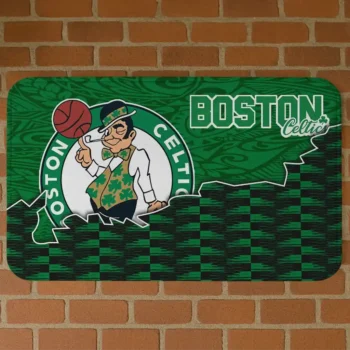Boston Celtics Tribal Detailing Green Black Doormat