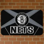 Brooklyn Nets Techno Camo Black Doormat