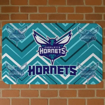 Charlotte Hornets Chevron Geometrics Teal Doormat