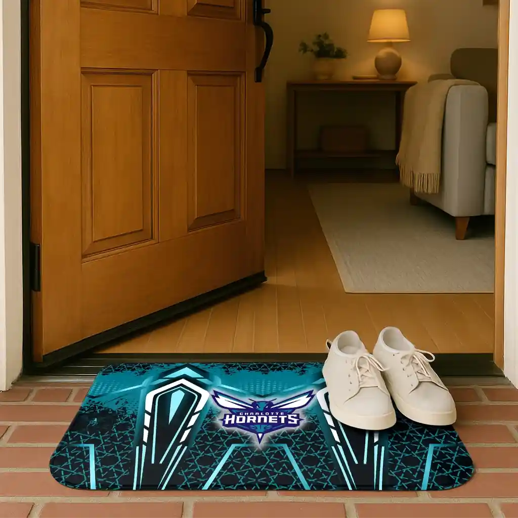 charlotte-hornets-graphic-stripes-teal-doormat-fashion-forward.webp