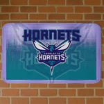 Charlotte Hornets Pixel Blur Teal Doormat