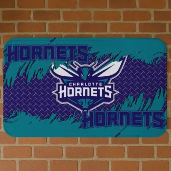 Charlotte Hornets Plate Rip Teal Doormat