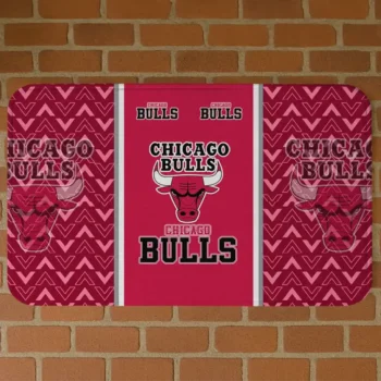 Chicago Bulls Chevron Stack Red Doormat