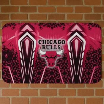 Chicago Bulls Graphic Stripes Red Doormat
