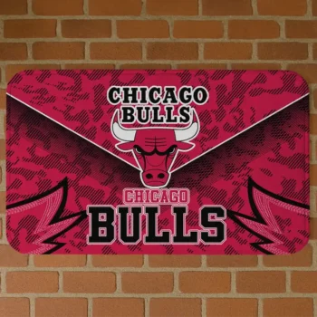 Chicago Bulls Layered Lines Red Doormat