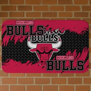 Chicago Bulls Plate Rip Red Doormat