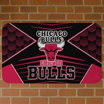 Chicago Bulls Techno Camo Red Black Doormat