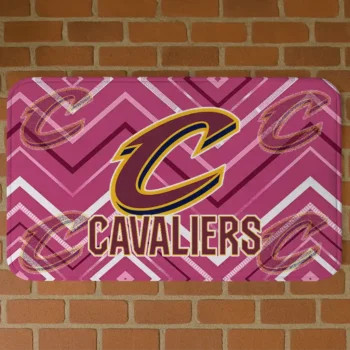 Cleveland Cavaliers Chevron Geometrics Wine Doormat
