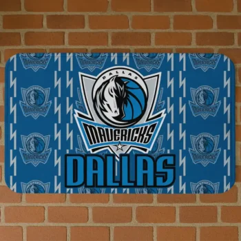 Dallas Mavericks Bolt Row Blue Doormat