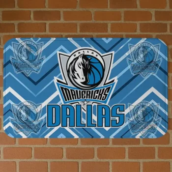 Dallas Mavericks Chevron Geometrics Blue Doormat
