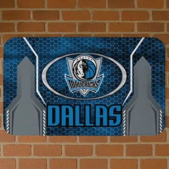 Dallas Mavericks Hexagon Oval Blue Doormat
