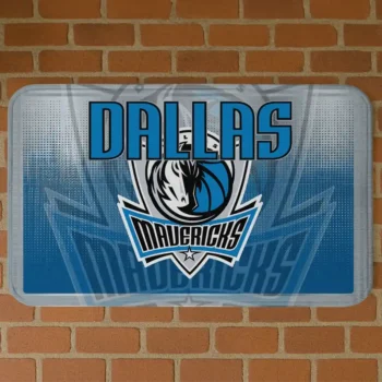 Dallas Mavericks Pixel Blur Blue Doormat