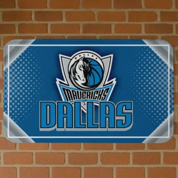 Dallas Mavericks Silver Halftone Blue Doormat