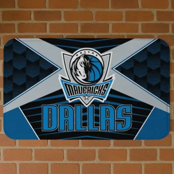 Dallas Mavericks Techno Camo Blue Black Doormat