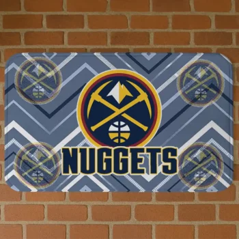 Denver Nuggets Chevron Geometrics Blue Doormat