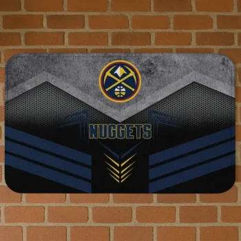 Denver Nuggets Chevron Points Blue Black Doormat