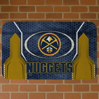 Denver Nuggets Hexagon Oval Blue Doormat