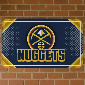 Denver Nuggets Silver Halftone Blue Doormat