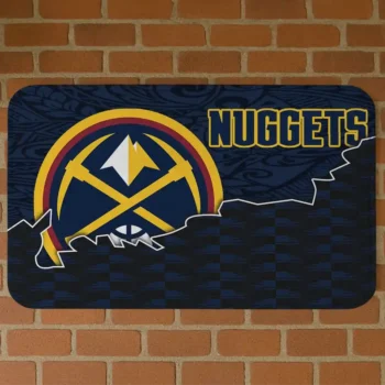 Denver Nuggets Tribal Detailing Blue Black Doormat
