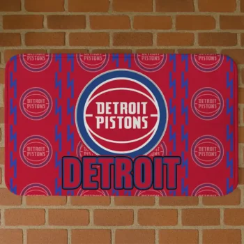 Detroit Pistons Bolt Row Red Doormat