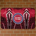 Detroit Pistons Graphic Stripes Red Doormat