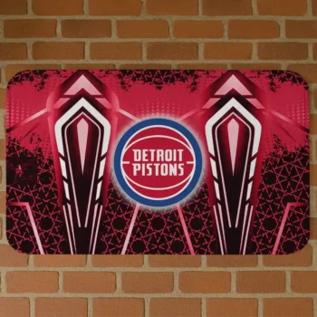 Detroit Pistons Graphic Stripes Red Doormat