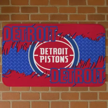 Detroit Pistons Plate Rip Red Doormat
