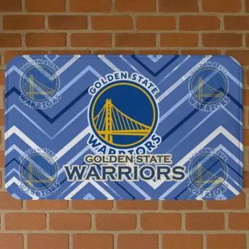 Golden State Warriors Chevron Geometrics Blue Doormat