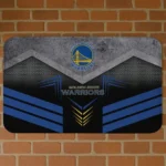 Golden State Warriors Chevron Points Blue Black Doormat