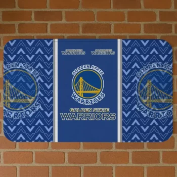 Golden State Warriors Chevron Stack Blue Doormat