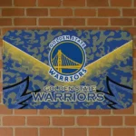 Golden State Warriors Layered Lines Blue Doormat