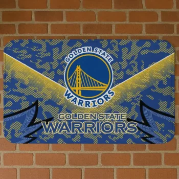 Golden State Warriors Layered Lines Blue Doormat