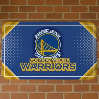 Golden State Warriors Silver Halftone Blue Doormat