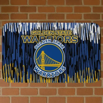 Golden State Warriors Vertical Flow Blue Doormat