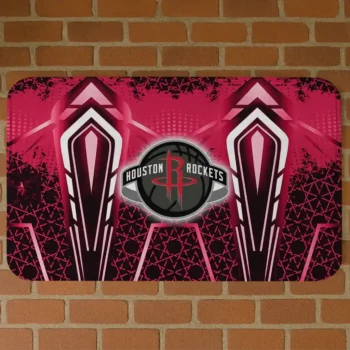 Houston Rockets Graphic Stripes Red Doormat