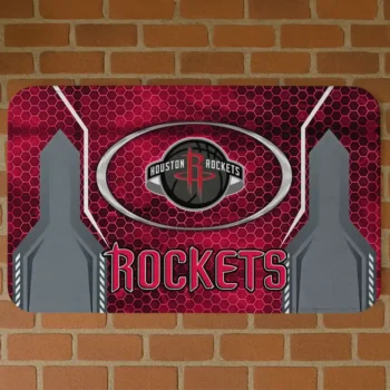 Houston Rockets Hexagon Oval Red Doormat