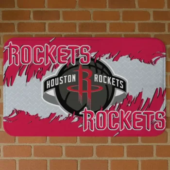 Houston Rockets Plate Rip Red Doormat