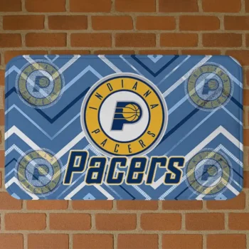Indiana Pacers Chevron Geometrics Blue Doormat