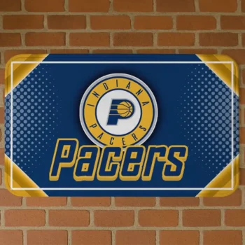 Indiana Pacers Silver Halftone Blue Doormat