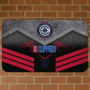 Los Angeles Clippers Chevron Points Red Black Doormat