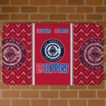 Los Angeles Clippers Chevron Stack Red Doormat